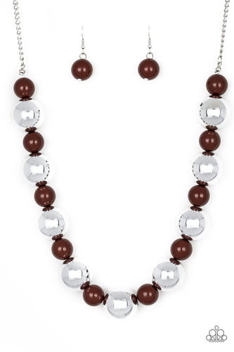 Top Pop - Brown Necklace