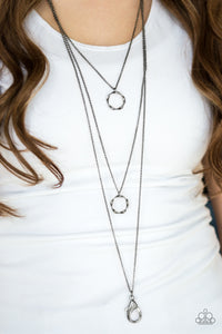 Timelessly Twisted - Black Necklace